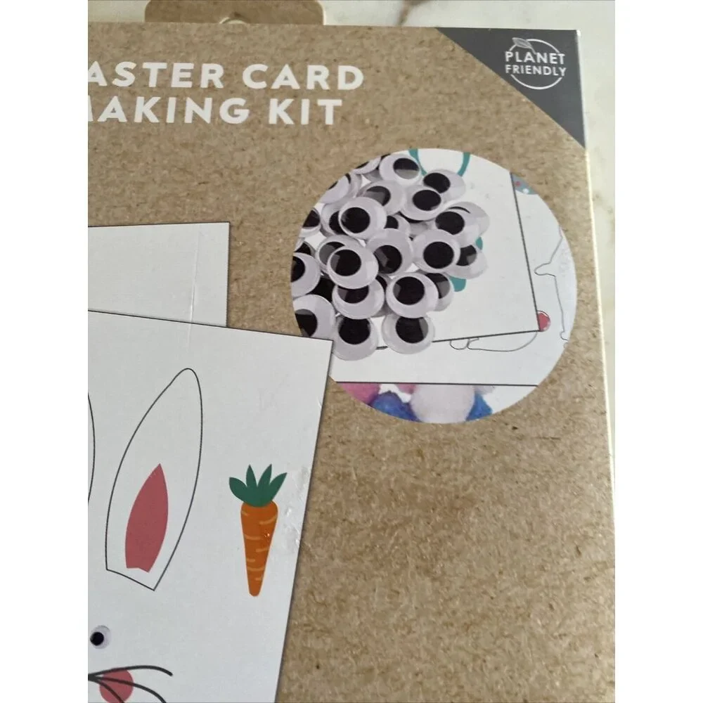 Easter Card Making Kit With Stickers Pompoms & Googly Eyes For Ages 7+ Planet Fr